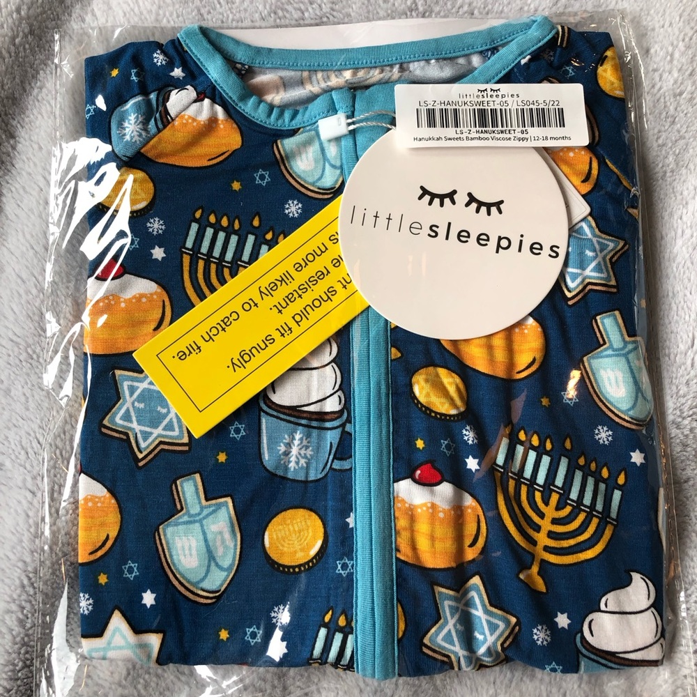 SOLD!! Little Sleepies Hanukkah Sweets 12-18 Mo Zippy